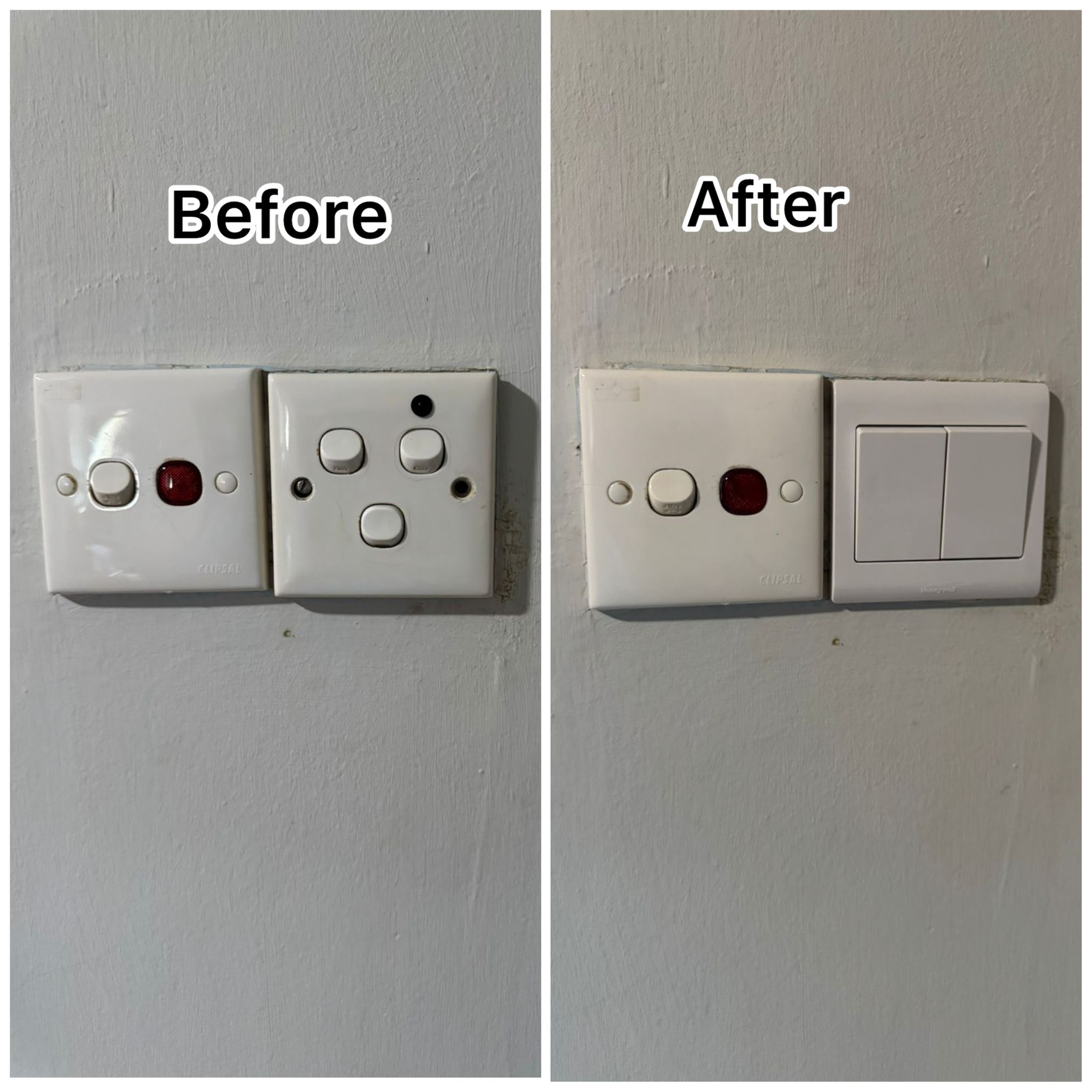 Professional Electrical Switch Replacement Service in Singapore – Before & After Results